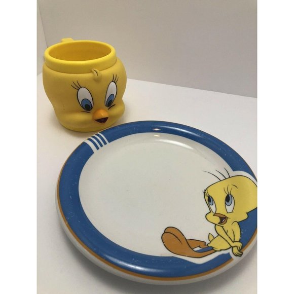 Vintage Gibson Looney Toons Tweety Bird Set - Picture 1 of 9